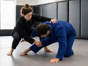 Brazilian Jiu-Jitsu training on the mats