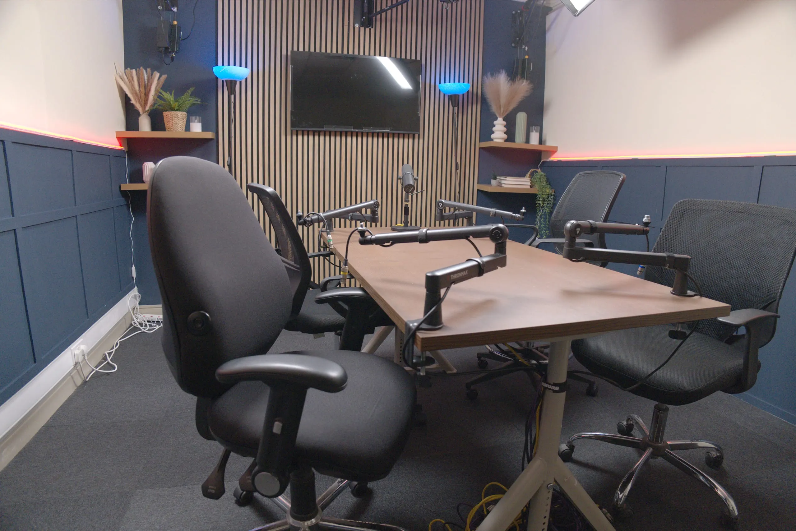 Room 4 podcast set at Myriad Studios, view 2 of 5